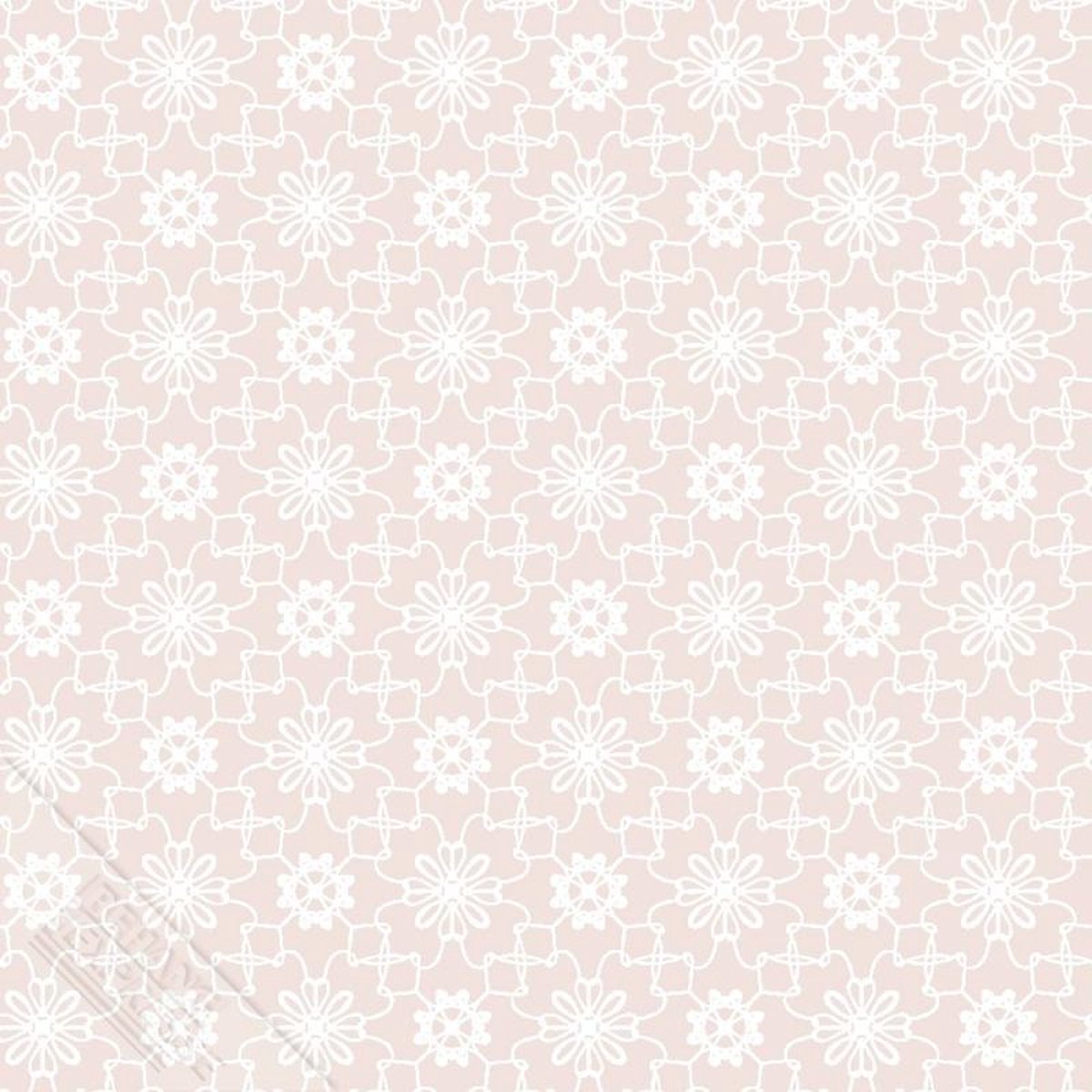 INGK Behang - Puck & Rose - Kinderbehang - Bloemmotief Roze