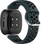Luxe Siliconen Armband Bandje Geschikt Voor  Fitbit Sense/Versa 3 Activity Tracker - Sportband Armband Polsband Strap - Horloge Band - Watchband - Wristband - Vervang Horlogeband -