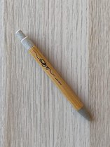 Pen bamboe wit/grijs met vioolsleutel