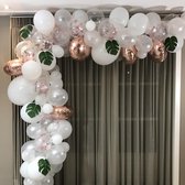 Ballonnenboog Wit Rose Goud - BIEK20 - incl. ophanghaakjes - Feest Versiering - Party Decoratie - Ballon - Verjaardag - Ballonboog