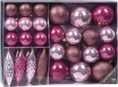 Set de boules de Noël 31 pièces Rose - 31 pièces - Boule de Noël - Décorations de Noël