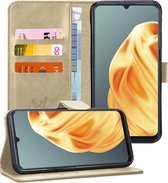 Oppo A91 - Bookcase Goud - Portemonnee Hoesje