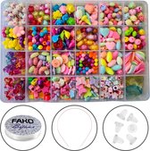 Fako Bijoux® - Set de Perles - Acryl - Fabrication de Bijoux - Série 9 - Boîte - 550 Pièces