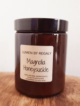 Scented Candles Geurkaars 100% Soja Was Natuurlijke Geurolie Gerecycled Glas Handgemaakt in Nederland Magnolia & Honeysuckle