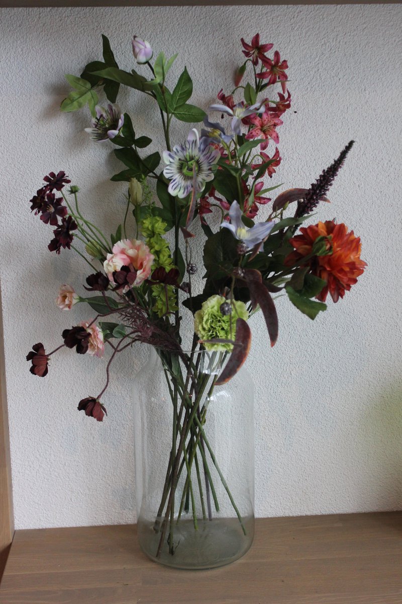 Bloemen op 12 - Zijden Bloemen - Herfstsfeer - 70 cm