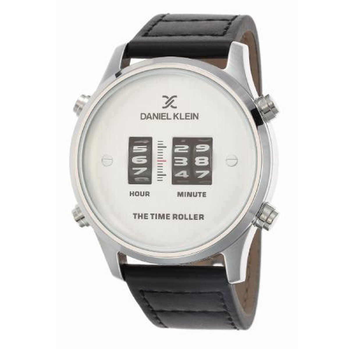 Daniel Klein DK.1.12438-1 - Horloge - Analoog - Mannen - Heren - leren band - Zwart - Zilverkleurig