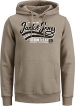 Jack & Jones Logo Sweat hood Crockery (Maat: 4XL)