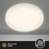 Briloner Leuchten - LED-plafondlamp, plafondlamp incl. achtergrondverlichting, 18 watt, 2.400 lumen, 3.000 Kelvin, wit