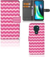 Hoesje ontwerpen Motorola Moto G9 Play | E7 Plus GSM Hoesje ontwerpen Waves Pink