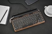 Klassiek toetsenbord - Typemachine - Multifunctioneel toetsenbord - Apple - Android - Retro toetsenbord - Toetsenbord - Hout editie - Draadloos - Inclusief led verlichting - AWARD WINNER - TR