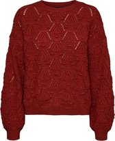 Vero Moda Trui Vmyutlana Ls O-neck Blouse Ga 10251328 Chili Oil Dames Maat - XL