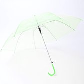Paraplu Transparant Groen - Inklapbaar - Doorzichtig - Ø95cm - automatisch - Umbrella - Transparent - koepelparaplu - kinderen