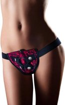 Temptasia - Lovelace Verstelbaar Harnas Met Bullet Vibrator - Rood - Sextoys - Dildo's
