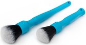 Detail Brush set van 2 auto - Auto wassen - Velgen borstel - Duurzaam -  Krasloos - Interieur - Velgen - Gevoelige delen - Laptops