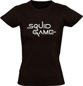 Squid Game | Dames T-shirt | Zwart | Netflix | Serie | Survival Game | Drama