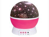 Nachtlamp met sterrenhemel Roze - Met sterrenhemel-effect om heerlijk zoet naar dromenland te vertrekken