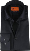 Suitable - Overhemd Zwart Skinny Fit - 38 - Heren - Skinny-fit