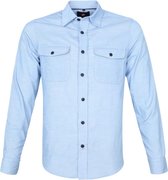 Suitable - Corduroy Overshirt Lichtblauw - Maat M - Slim-fit