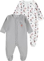 NAME IT NBNNIGHTSUIT 2P W/F GREY MEL CIRCUS Meisjes Boxpak - Maat 74