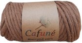 Cafuné macramé garen - enkel gedraaid -4mm-caramel-55m-250g-uitkambaar-katoen touw