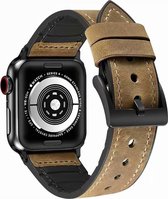 Luxe Lederen Armband Bandje Geschikt Voor  Apple Watch Series 1/2/3/4/5/6//7/SE 38/40/41 mm Horloge - 38mm/40mm/41mm iWatch Sportband Armband Polsband Strap Band - Sport Watchband