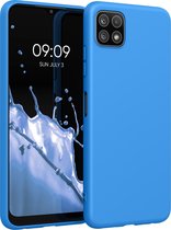 kwmobile telefoonhoesje voor Samsung Galaxy A22 5G - Hoesje voor smartphone - Back cover in stralend blauw