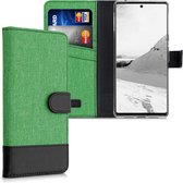 kwmobile telefoonhoesje voor Google Pixel 6 Pro - Hoesje met pasjeshouder in mintgroen / zwart - Case met portemonnee