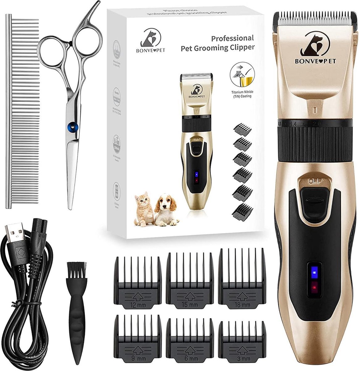 Dieren Tondeuse Set Honden Tondeuse Katten tondeuse Trimmer Scheerapparaat