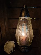 Lumière du souvenir - R418m - Marie - Or - Bougie funéraire - Lumière funéraire - Lanterne funéraire - Décoration de tombe - Lumière du vent