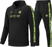 Malelions Sport Tracksuit Warming Up - Black/Neon Yellow