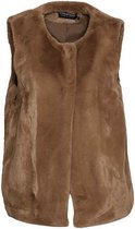 River Woods Mouwloze camelkleurige bodywarmer in bruin