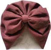 Baby Muts Velvet Strik Roze Turban | Baby Newborn Kind | Fluweel Velvet Velours