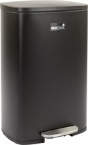MaxxHome Pedaalemmer - Prullenbak - 50L - Metaal - Zwart