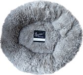 Swiss Dreams Donut Honden en Kattenmand. 70cm. Super zacht en Fluffy. Licht Taupe