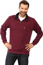 Sweatshirt met rits, kleur rood, maat XL