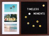 Letterbord - Henzo - Collagelijst voor 3 foto's plus tekst - Donkerbruin