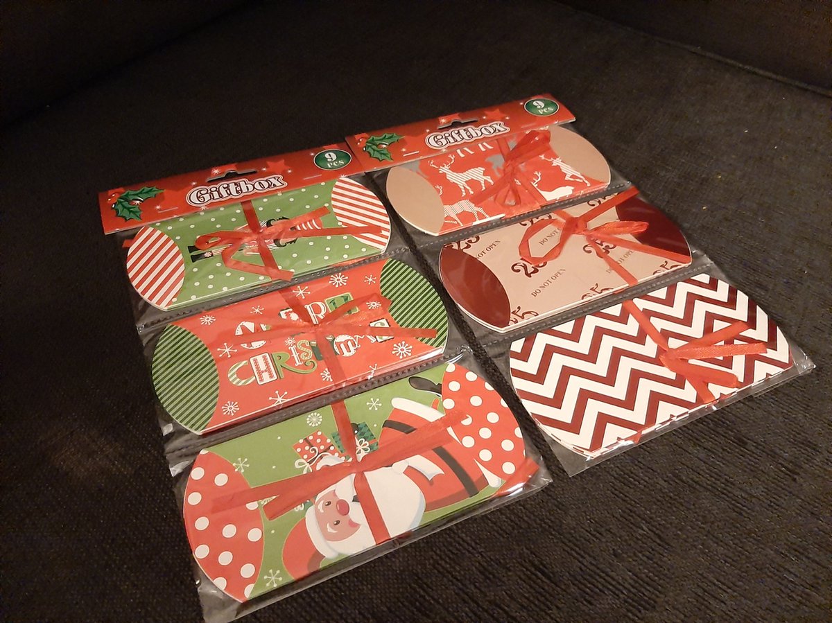 Kerst Geschenkdoosjes - 18 stuks - Kerst Cadeauverpakkingen - Kerst Geschenkzakjes
