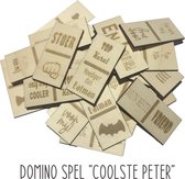 Domino spel coolste Peter | cadeau | coolste Peter | de liefste ben jij | peter vragen | peter worden | origineel cadeau