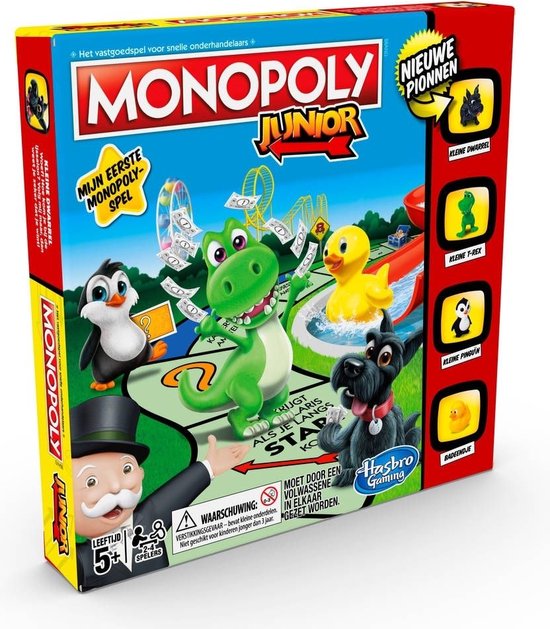 Thumbnail van een extra afbeelding van het spel Spellenbundel - 3 Stuks - Stratego Junior & Monopoly Junior & Triominos Junior
