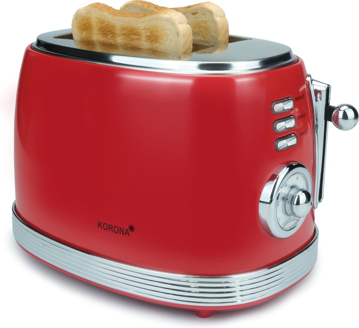 Korona 21668 - retro broodrooster - rood