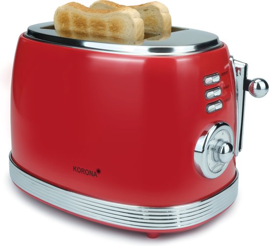 Korona 21668 - retro broodrooster - rood