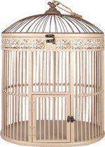 Décoration de cage à oiseaux 47*32*60 cm Cage à oiseaux ovale en bois Wit pour suspension de cage à oiseaux d'intérieur