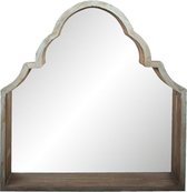 Wandspiegel 85*12*87 cm Groen Hout, Glas Grote Spiegel Muur Spiegel