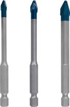 Bosch 2608900595 EXPERT Jeu de 3 forets pour carrelage HEX-9 - 5/6/8mm