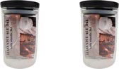 Glazen voorraadpot met deksel - Opbergblik - Transparant / Zwart - 900 ml