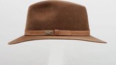 Hoed- Fedora- Fur felt - LUCKY- lichtbruin -maat 55 cm