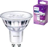 Philips LED GU10 Spot warm wit licht - 5W vervangt 65W - 460 lm - 1 LED Reflector Lampje