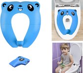 Réducteur de WC Blauw Panda Design - Formateur de toilette - Siège de toilette pliable - Réducteur de siège de toilette - Siège de Toilettes Kinder