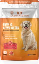 K9 Laboratories - gewricht supplement - voor honden - met gewrichtsklachten - glucosamine - MSM - Chondorïtine - 60 stuks - bouwt kraakbeen op - artrose - stijve gewrichten - ouder