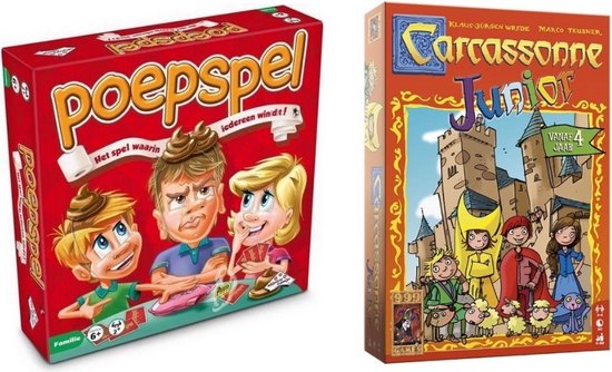 Afbeelding van het spel Spellenbundel - 2 Stuks - Poepspel & Carcassonne Junior